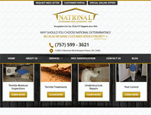 Tablet Screenshot of nationalexterminating.com